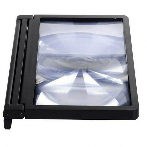 Carolilly Phone Enlarger Screen Foldable 3D Screen Magnifier Amplifier Screen Zooms in 2-4 times for All Smartphones Black, One Size